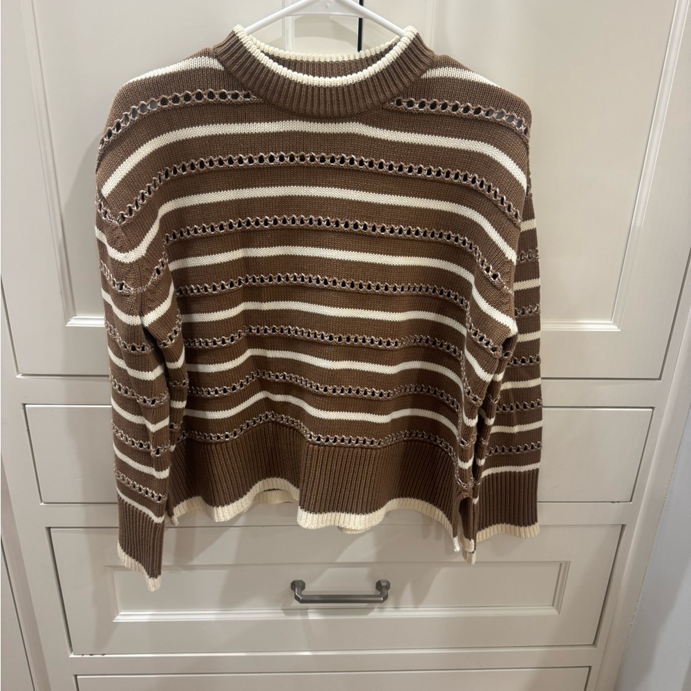 Tuckernuck Brown and Cream Striped Sweater - Picture 4 of 7